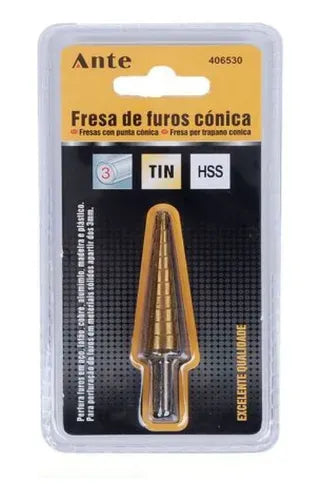 Broca Cónica Escalonada Pino De 3 A 12 Mm Hss Paso A Pasoferreteria-online-barata