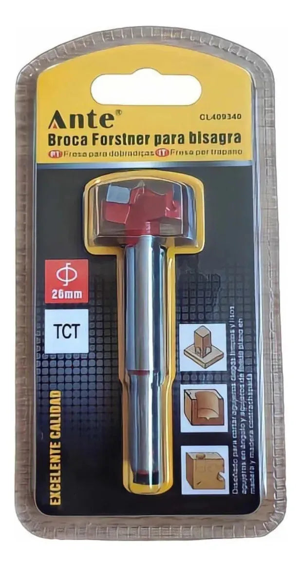 Broca Forstner 26mm Para Madera Bisagra Puerta Mueble Cocinaferreteria-online-barata