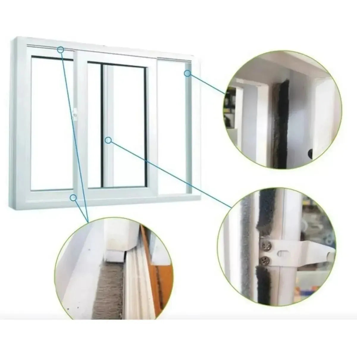 Burlete Aislante Térmico Puertas Ventanas Pelo Gris 5mx9x5mmferreteria-online-barata