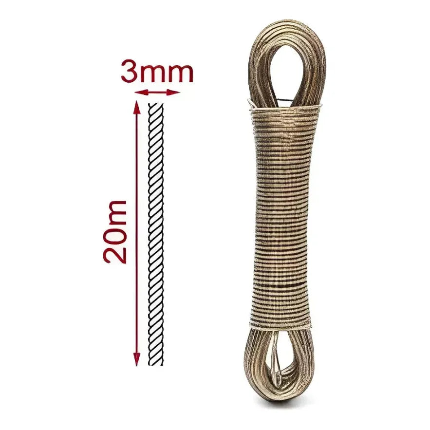 Cuerda Pvc Con Alambre De Acero Para Colgar Ropa 20mtferreteria-online-barata