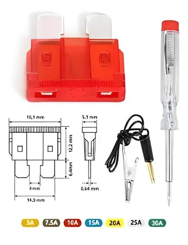 Kmt Kit Fusibles + Probador Corriente Auto/camionetaferreteria-online-barata