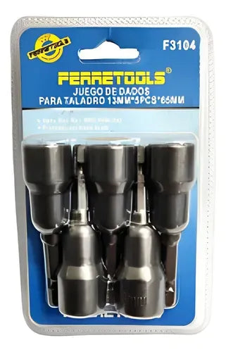 Juego Punta De Dados Para Taladro 1/4 5pcs 65mmferreteria-online-barata