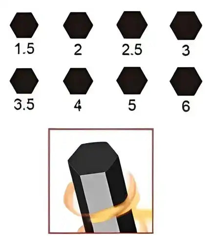 Juego De Llaves Allen 1.5 A 6mm 8 Unidades Color Negroferreteria-online-barata