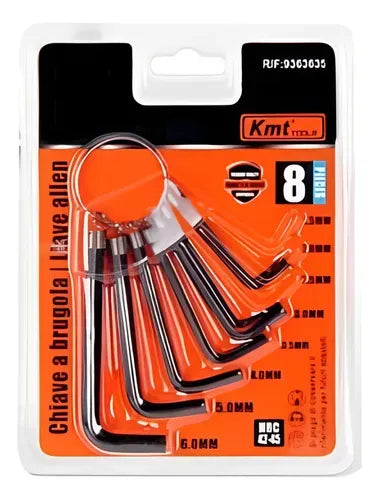 Juego De Llaves Allen 1.5 A 6mm 8 Unidades Color Negroferreteria-online-barata