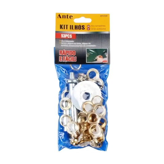 Prensa Ojetillo Broche + 50 Ojetillos 1/2 Acero Latonadoferreteria-online-barata