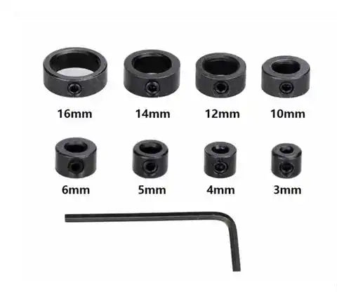 Topes Metálicos Para Brocas 3 A 16 Mm +llave Allen Guíaferreteria-online-barata