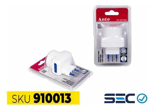 Adaptador Schuko Triple Con 2 Enchufes 3 Patas 1500w Ladrónferreteria-online-barata
