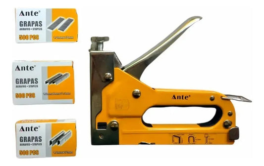 MAQUINA ENGRAPADORA PROFESIONAL 3 EN 1 + 1500 GRAPAS + maleta de transporteferreteria-online-barata