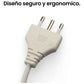 Alargador Zapatilla 5 Enchufes Certificado 5m Switch Blancoferreteria-online-barata