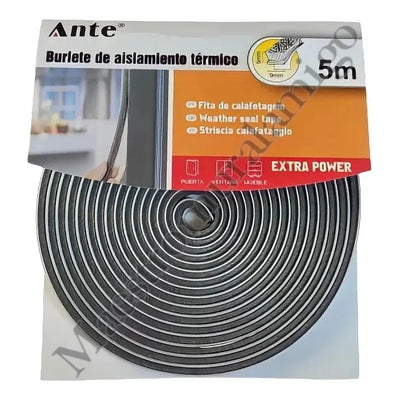 Burlete Aislante Térmico Puertas Ventanas Pelo Gris 5mx9x5mmferreteria-online-barata