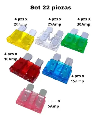 Set 22 Fusibles Surtidos Y Pinza Extractora Para Autoferreteria-online-barata