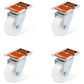 Rueda Carrito Giratorio Base Metal Blanca 50mm Pack 4ferreteria-online-barata