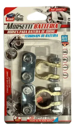 Par Terminales Bornes Batería Auto 12/24v Positivo/negativoferreteria-online-barata